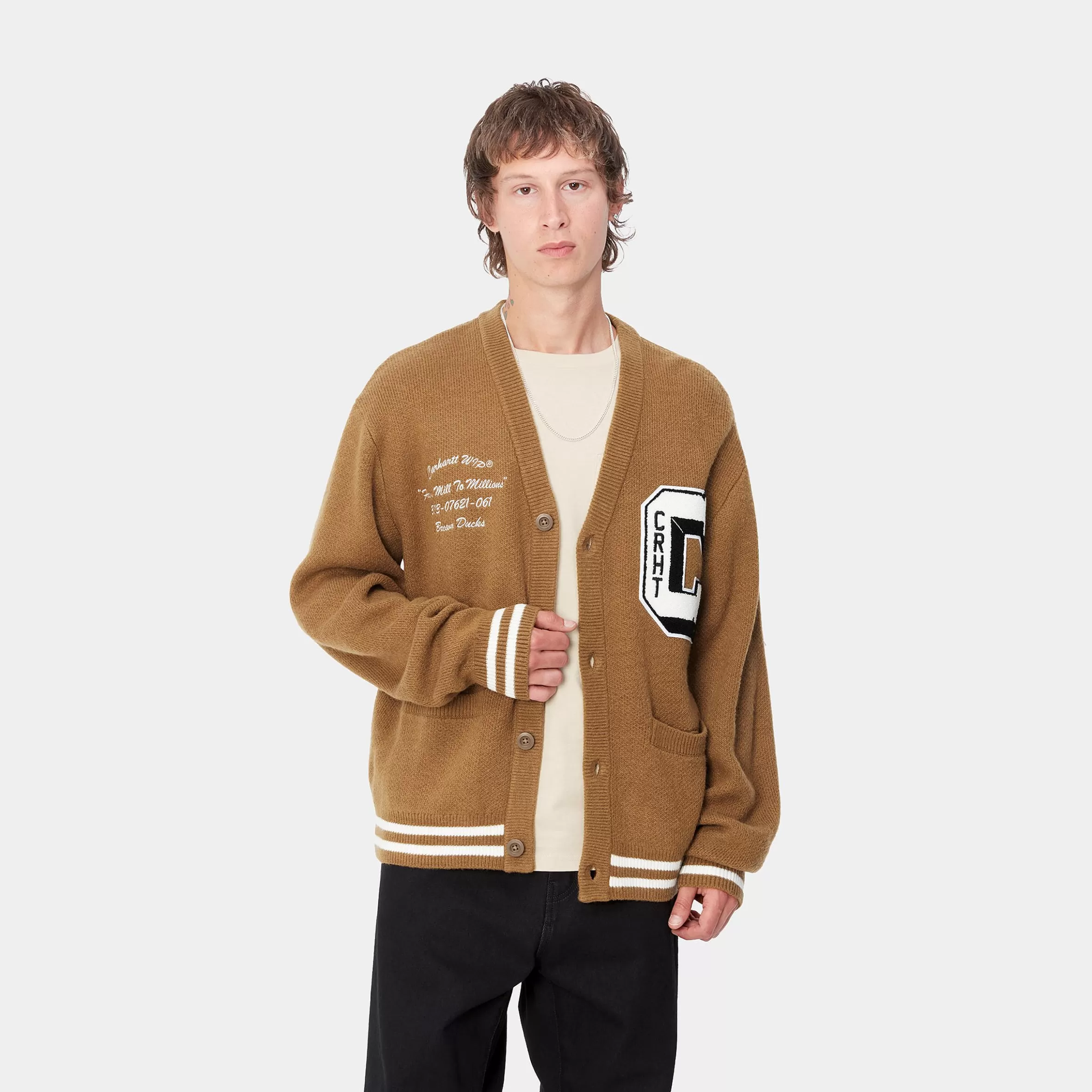 Carhartt WIP Brown Ducks Cardigan