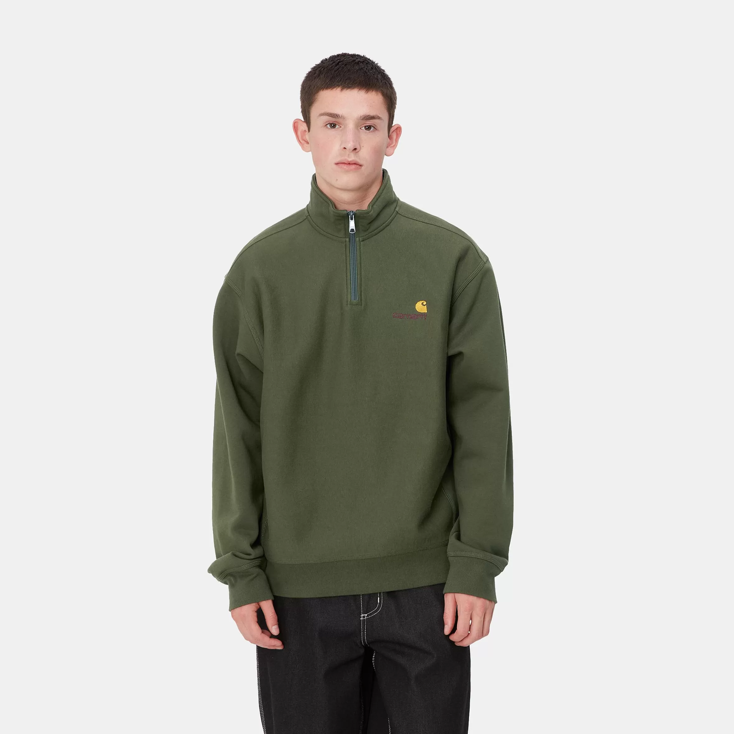 Carhartt WIP Half Zip American Script Sweatshirt