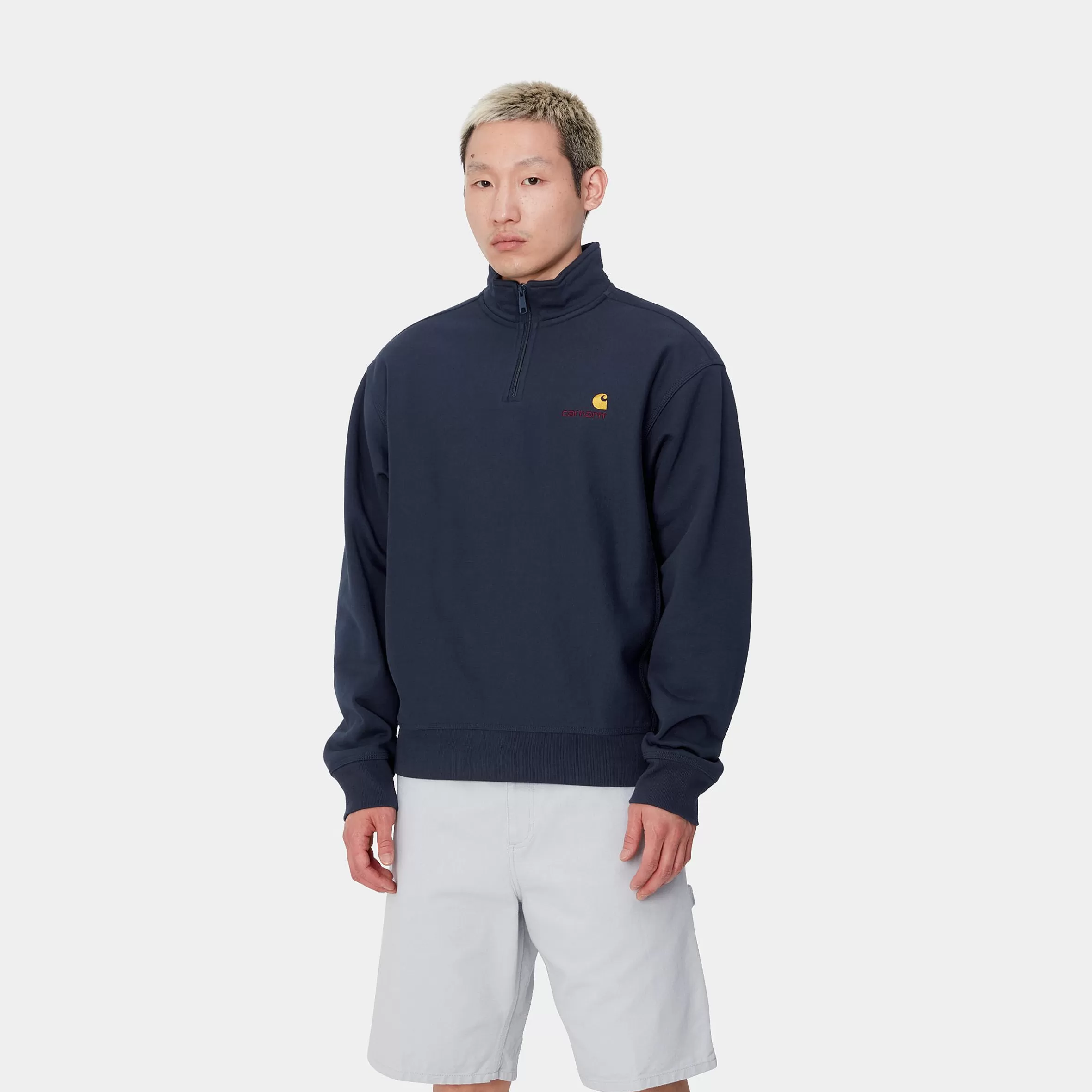 Carhartt WIP Half Zip American Script Sweatshirt