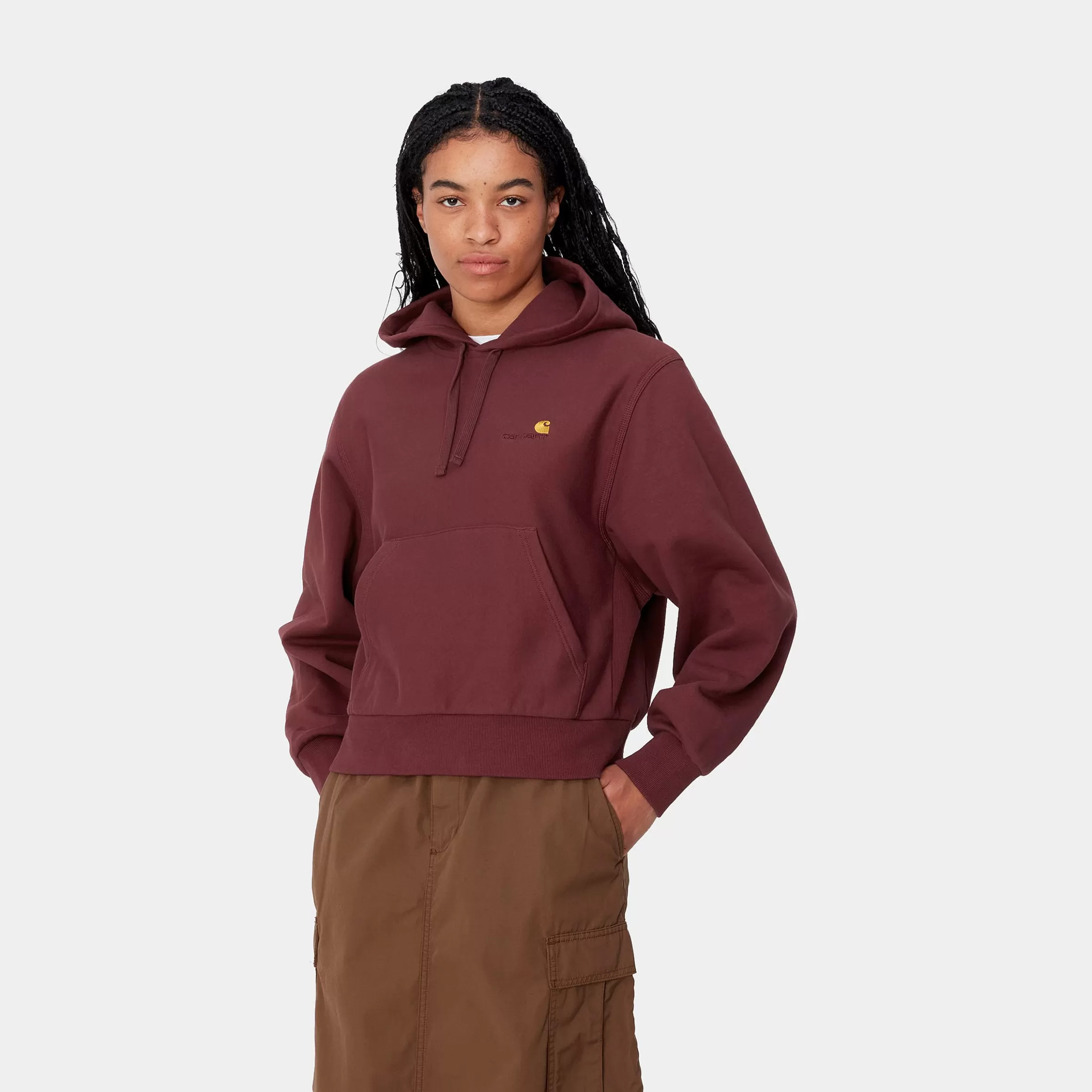 Women Carhartt WIP W' Hooded American Script Sweatshirt
