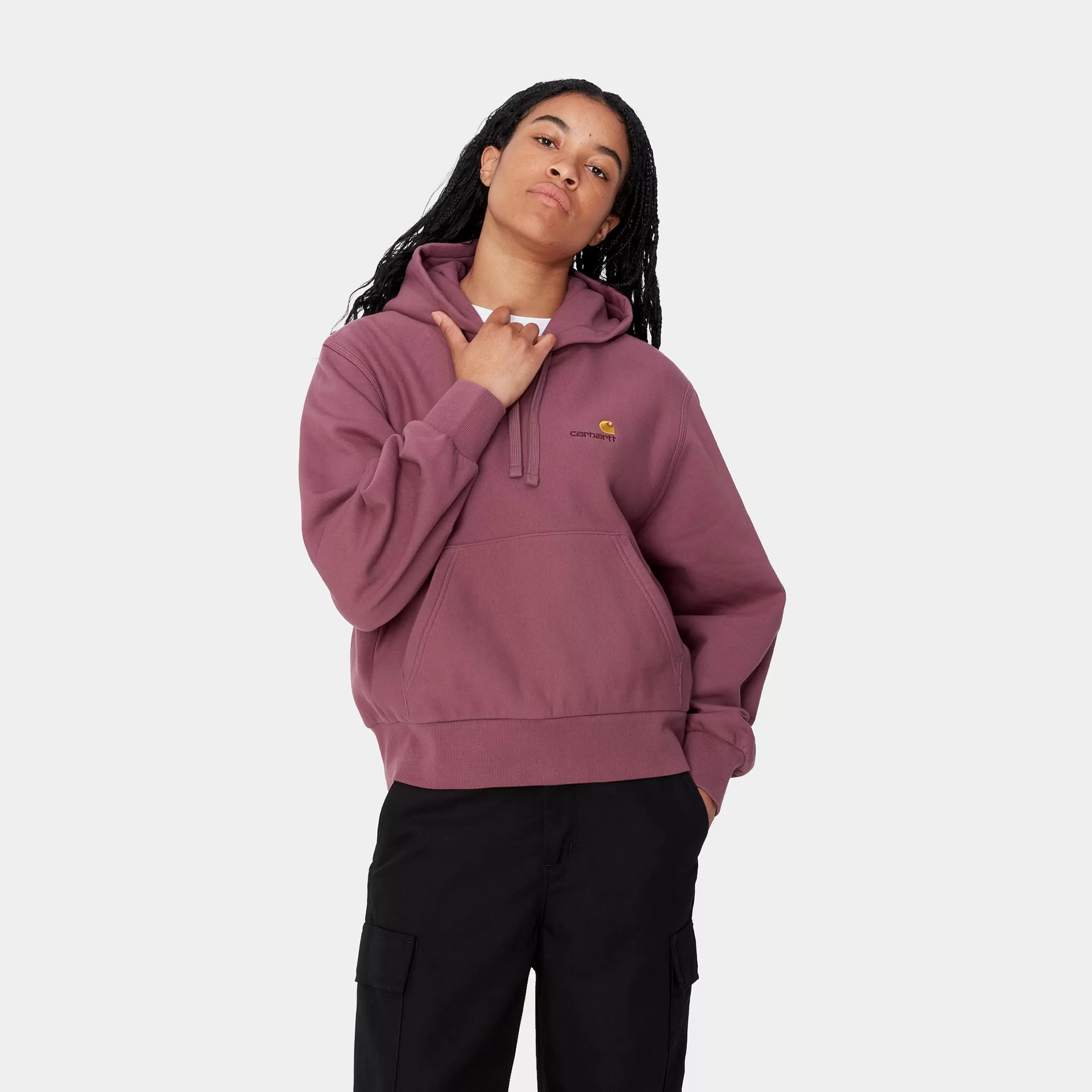 Women Carhartt WIP W' Hooded American Script Sweatshirt