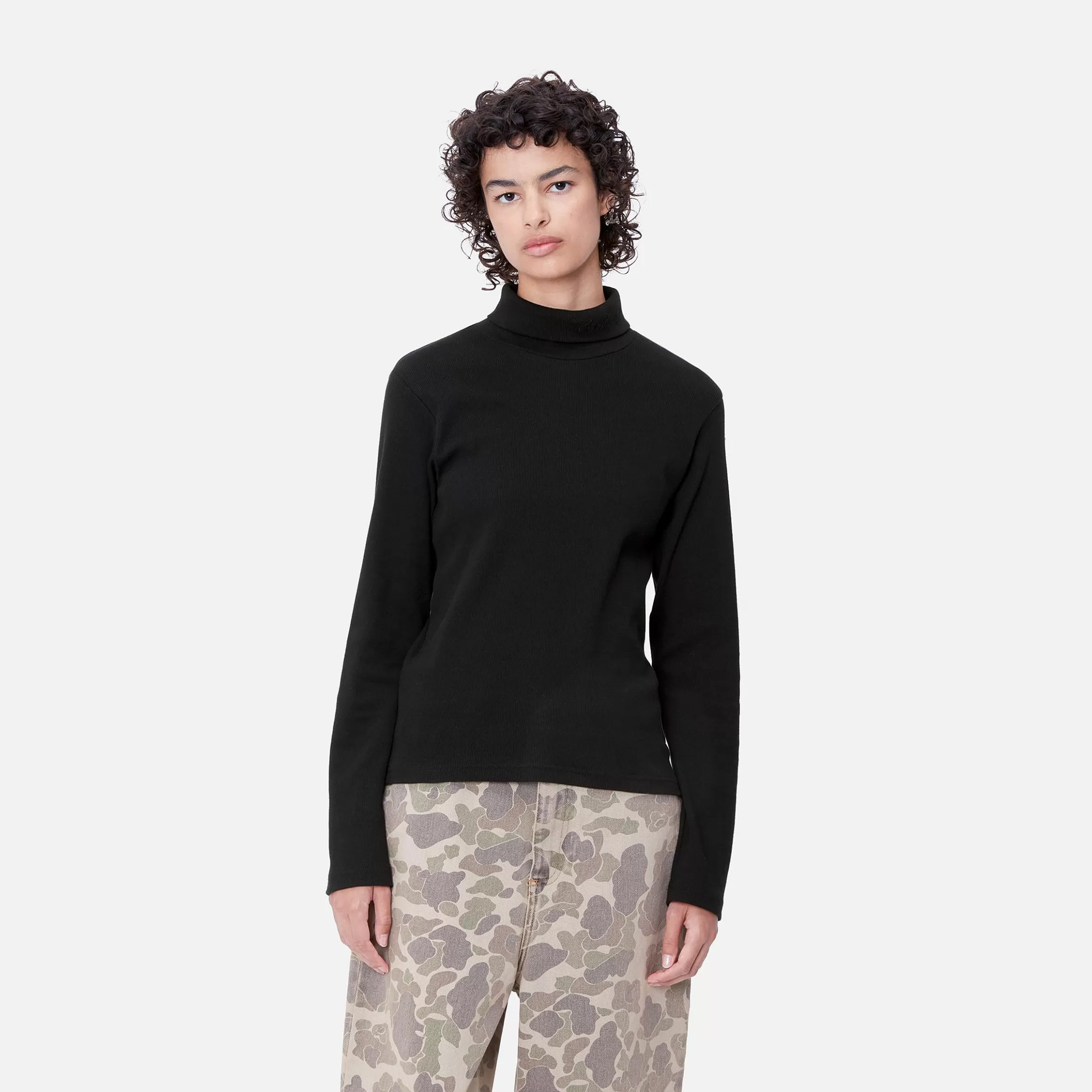 Women Carhartt WIP W' L/S Signature Mockneck T-S