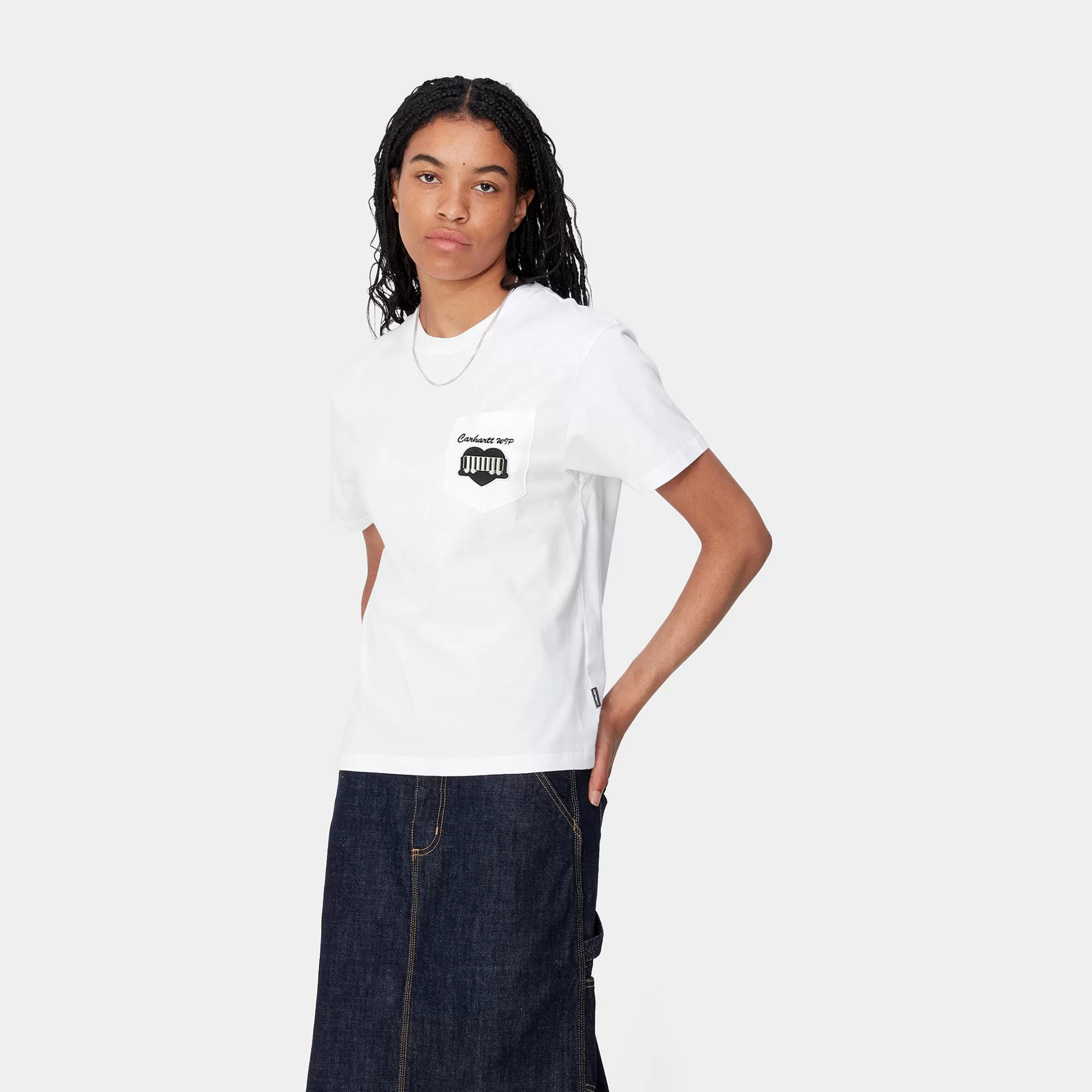 Women Carhartt WIP W' S/S Heart Train Pocket T-S